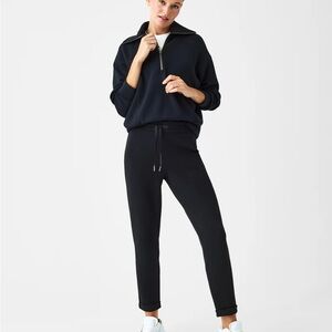 SPANX Black Track Pants & Joggers with Elasticized Waistband
